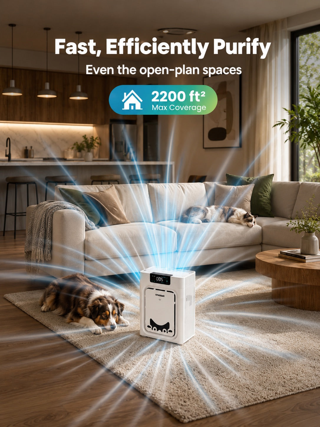 Pet Air Purifier with HEPA Filter