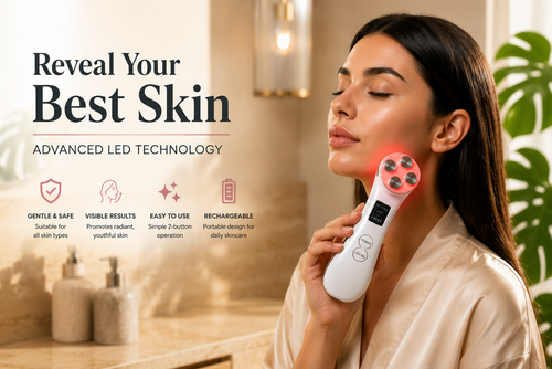 5-IN-1 RF & EMS Facial Device - Skin Lifting & Anti - Wrinkle Massager