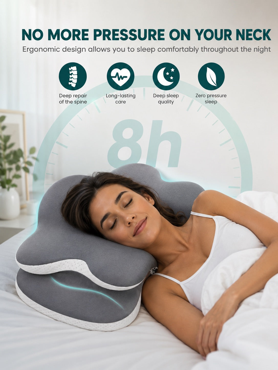 Ergonomic Memory Foam Neck Pillow