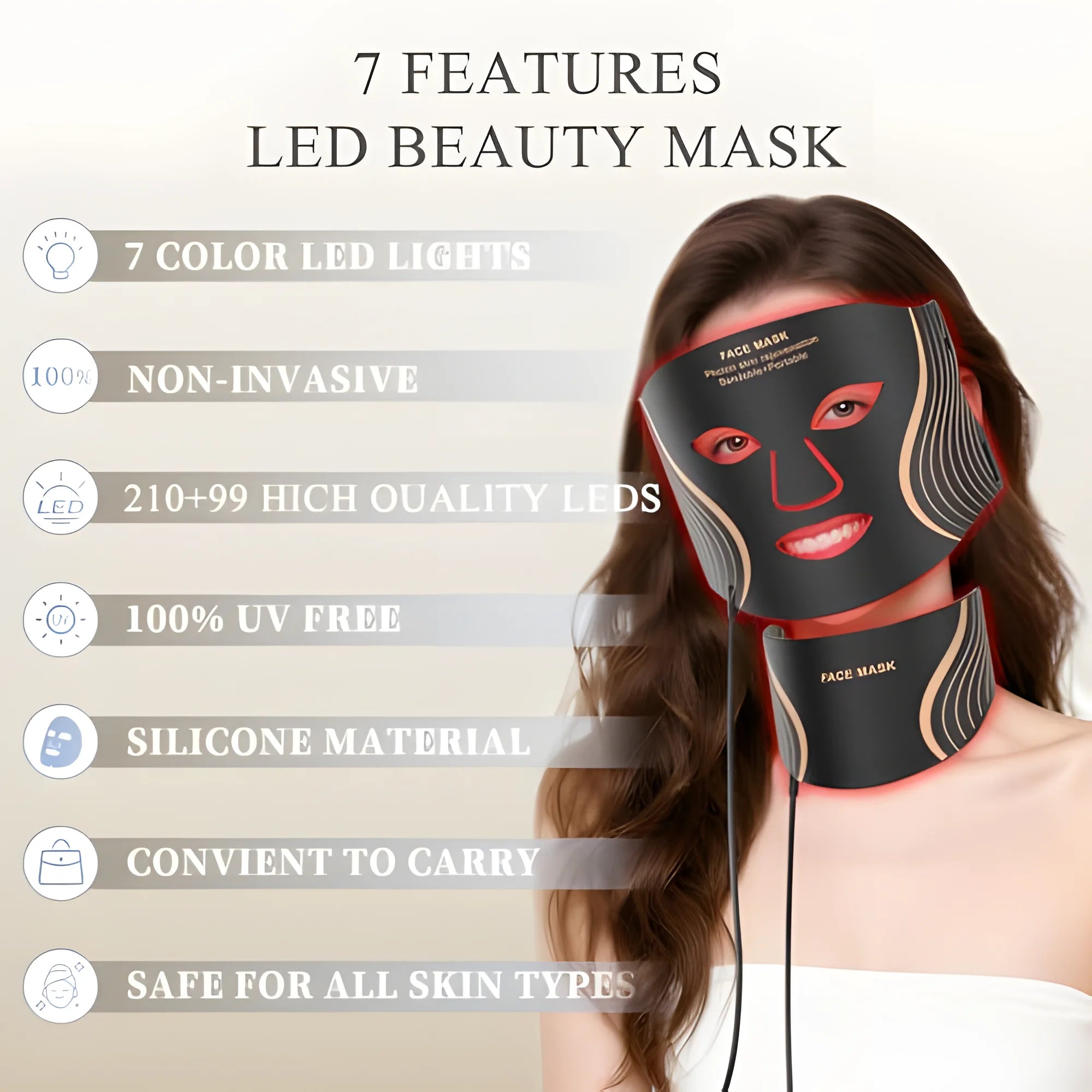 LED Face Mask - 7 Color Light Therapy