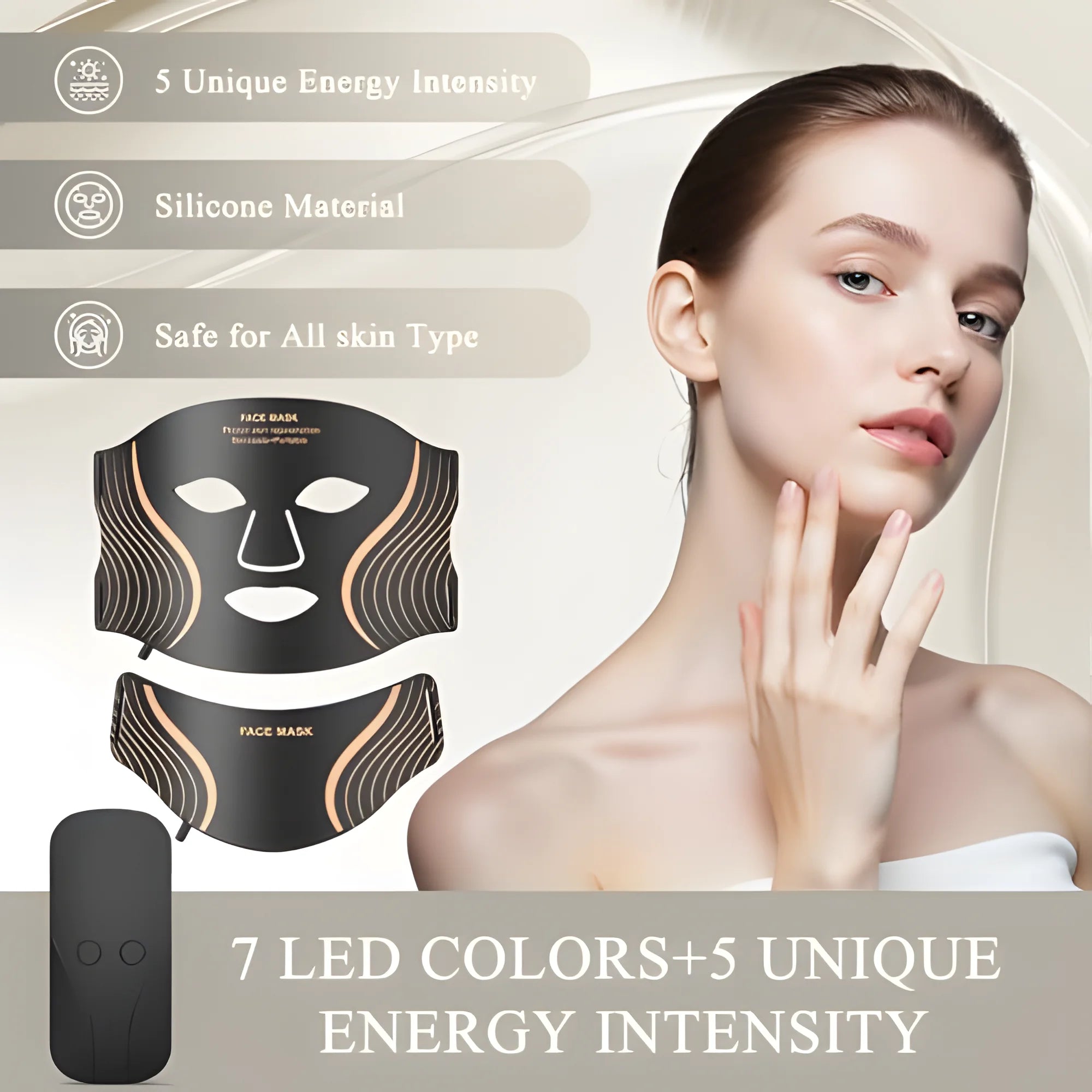 LED Face Mask - 7 Color Light Therapy
